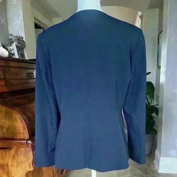 John Meyer Navy jacket long sleeve zipper with snap front 10. Exc condition - Picture 6 of 9